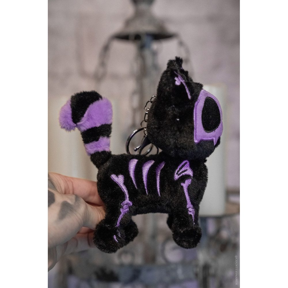 Vampire Freaks - Ultra Violet Skelekitty Plush 3DSchlÃ¼sselbund - Schwarz/Lila